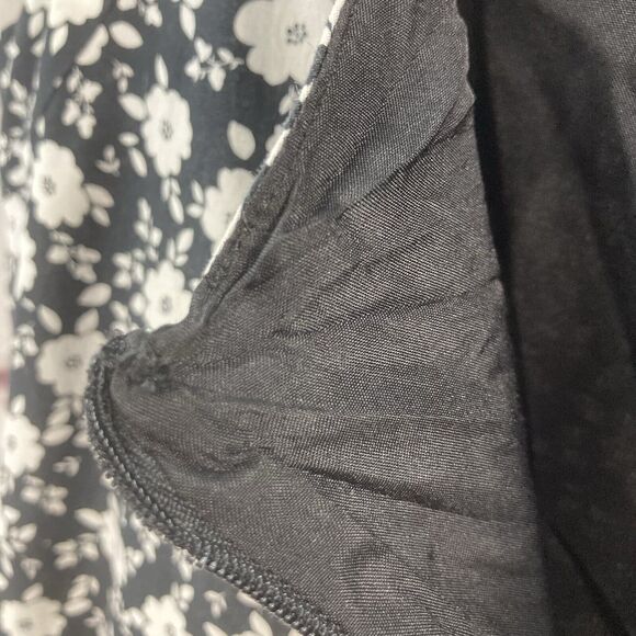 Lauren Conrad Dress Womens Size 14 White Black Floral Sleeveless Fit And Flare - Picture 8 of 13